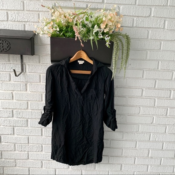 Saint & Noble Tunic Black V Neck Top Size Small - Picture 1 of 10